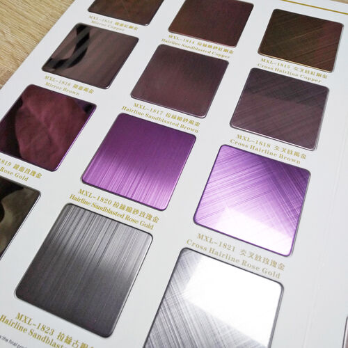 Aplicación de las láminas de acero inoxidable de color en los muros cortina de edificios de alta gama