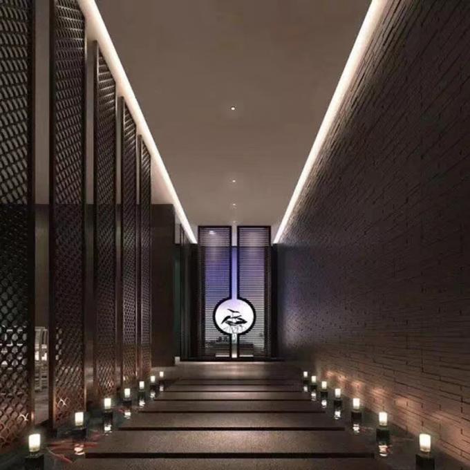 Corte con láser de estilo americano de oro de acero inoxidable pantalla de la sala de separación para el hogar Hotel restaurante 7