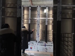 La barra plegable de lujo tiene gabinete de vino de acero fácil de mover de vidrio