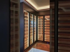 Gabinetes de vino modernos de lujo para sala de estar de vidrio negro Marca MINXINLONG
