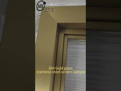 Pantalla de acero inoxidable de oro de vidrio 304
