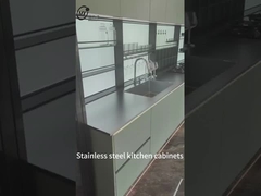 Armarios de cocina personalizados inteligentes de acero inoxidable