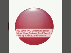 Revestimiento PVD de la serie 300 Super espejo de color de acero inoxidable de 8k para la industria Arquitectura Decorar