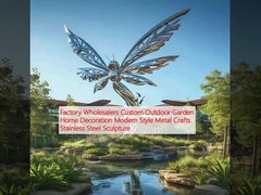 Fabrica mayoristas de jardín al aire libre personalizado Decoración del hogar estilo moderno Artesanías metálicas Escultura de acero inoxidable