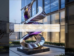 304 InStyle Modelado de animales modernos Arte al aire libre Landmark Esculturas de acero inoxidable AISI ASTM 316L con luz luminosa