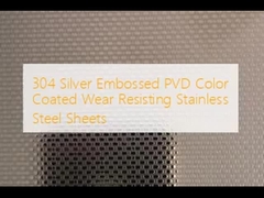 304 Placas de acero inoxidable de color revestido de PVD en relieve de plata resistentes al desgaste