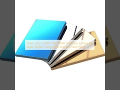 Color plateado 1.2MM 316L 15MM espesor Superficie de agua grande ondulado panel de acero inoxidable de panal de panal de miel