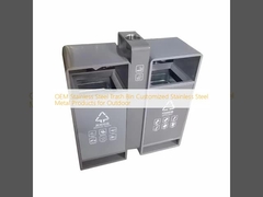 Contenedor de basura de acero inoxidable OEM Productos metálicos de acero inoxidable personalizados para exteriores