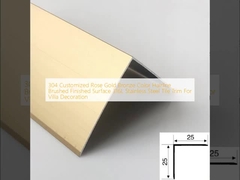 304 personalizado rosa oro bronce color línea de cabello cepillado superficie terminada 316L acero inoxidable recubrimiento de baldosas para la decoración de villas