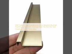 304 Custom Rosa Oro Bronce Color Vibración Aplicación de acabado cepillado Superficie 316L Revestimiento de azulejos de acero inoxidable para revestimiento de paredes Decoración interior