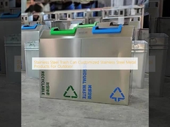 La basura de acero inoxidable puede productos de metal de acero inoxidable personalizados para exteriores