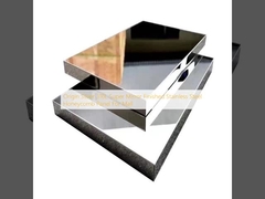 Panel de nido de abeja de acero inoxidable con acabado súper espejo 316L Origin Silver para centro comercial