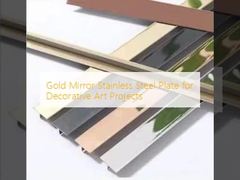 Placa de acero inoxidable con espejo dorado para proyectos de arte decorativo