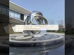 El polvo plateado del color del gris oro cubrió la escultura del acero inoxidable 316L para la decoración exterior