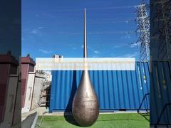 El polvo plateado del color del gris oro cubrió la escultura del acero inoxidable 316L para la decoración exterior