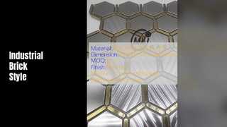 Tiras de mosaico de ladrillo de estilo industrial