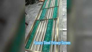 Pantalla de privacidad de lujo con separador de ambientes de acero moderno