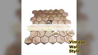 Mosaico vintage de acero inoxidable para paredes