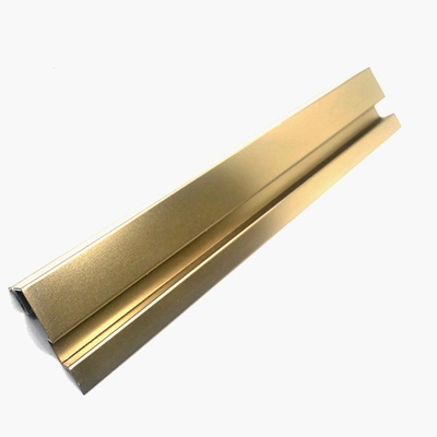 El borde de cobre amarillo de acero inoxidable de la teja de la tira de ajuste de metal del perfil antiusura de la esquina arregla 10m m 20m m para la división de cristal