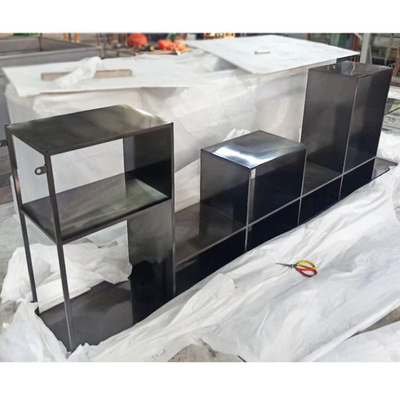 Titanio negro PVD que platea el ODM Wearproof de los gabinetes de exhibición del metal