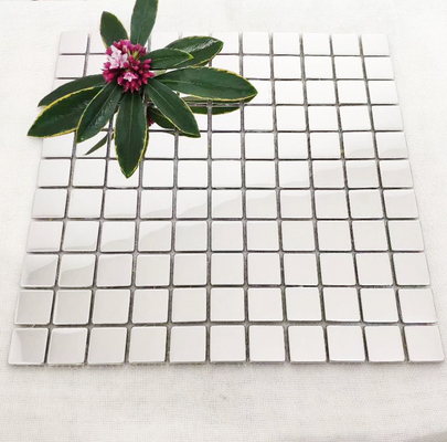 Plata de la pequeña partícula 304 tejas de mosaico de acero inoxidables para el cuarto de baño