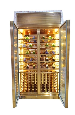 Modernos de acero inoxidable Minimalista Salón de estar Display Cabinet Casa Puerta de vidrio Gabinete de vino