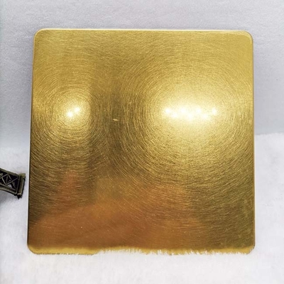 La rayita del oro JIS304 coloreó la hoja de acero inoxidable 3m m