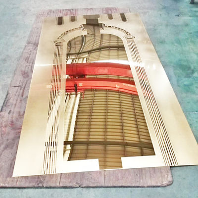 Buen precio La gota parcial del estilo clásico arruinó la hoja de acero inoxidable grabada al agua fuerte del color del espejo en línea