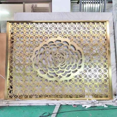 Buen precio Rose Gold Bronze Black Hairline cepilla el panel de acero inoxidable de pintura horizontal del divisor de la división de la pantalla del diseño del modelo en línea