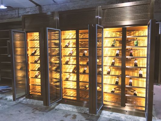 Buen precio Diseño modificado para requisitos particulares privado del tamaño de gabinete de acero inoxidable coloreado del vino en línea