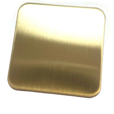 Buen precio Champaign Color Dorado Línia de cabello cepillado Finish 201J1 Hoja de acero inoxidable con Impresión anti dedos en línea