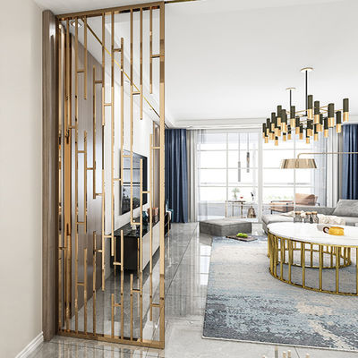 Buen precio 304 Rosa Oro Bronce Negro línea de cabello Cepillado divisores de acero inoxidable 316L espejo brillante divisorias de pantalla de acero inoxidable en línea