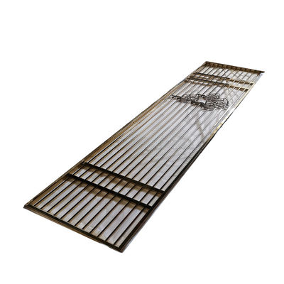 Buen precio 304 Fabricante Personalizado de metal de alta gama de acero inoxidable pantalla de decoración interior Lobby partición en línea