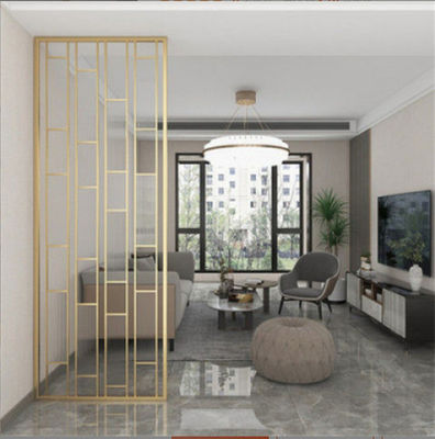 Buen precio Decoración de acero inoxidable pantalla de vidrio de metal hotel restaurante pared de fondo en línea