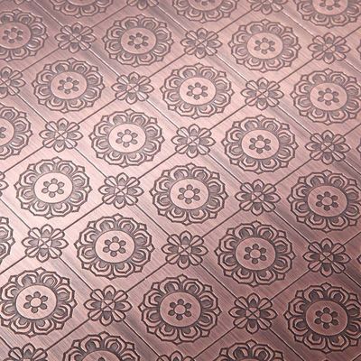 Buen precio 304 Fabricante Color personalizado de acero inoxidable hoja en relieve acabado de grabado en línea