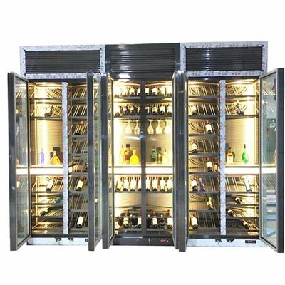 Buen precio Alta gama de acero inoxidable Temperatura de la habitación de lujo Gabinete de vino Bar Muebles de la sala de estar en línea
