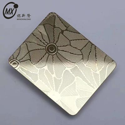 Buen precio Color personalizado Hotel Villa Proyecto de gama alta Color de superficie en relieve Placa de acero inoxidable en línea