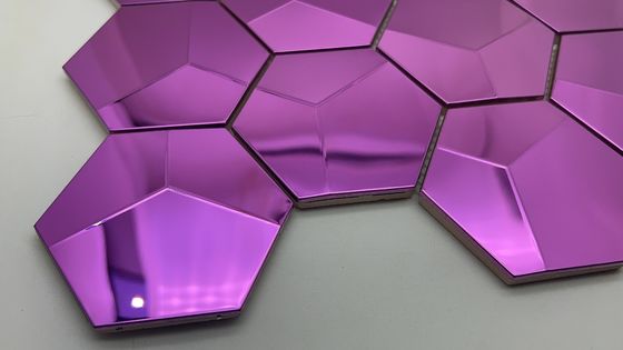 3d Mosaic Luxury Hexagon  Mosaic Shapes Purple Color