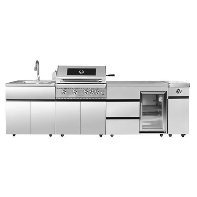 Buen precio 304 OEM ODM Muebles de cocina de acero inoxidable para exteriores en línea