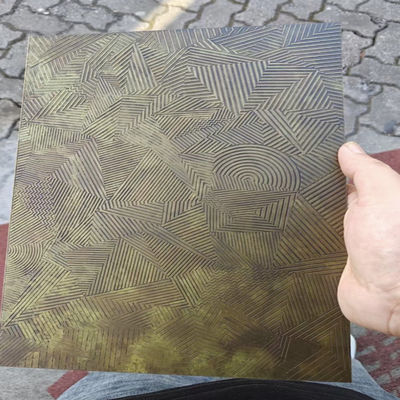 Buen precio 304 latón bronce nano cobre pintado ss panel martillo de mano acabado de color hojas de acero inoxidable en línea