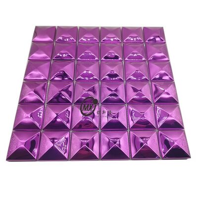 Buen precio Pan Violeta 3D   Lámina Decorativa de Fondo Buena Calidad Estilo Moderno Mosaico de Acero Inoxidable en línea
