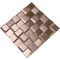 el metal 3D de 292x292m m curvó las tejas de mosaico de acero inoxidables que la decoración PVD de la pared plateó