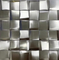 48 decoración de acero inoxidable trapezoidal de la cocina de las tejas de mosaico 3d 293×293m m