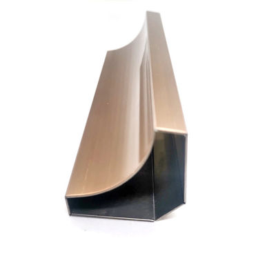 Buen precio el ajuste inoxidable PVD del canal de acero de 0.6m m 0.7m m Beadblasted cubrió para la protección de Deco de la pared en línea