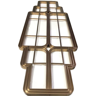 El ODM PVD cubrió el tabique de bronce de acero inoxidable de la división de la pantalla los 2*4m