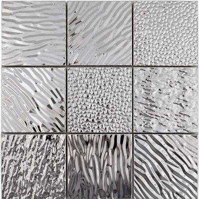 Buen precio Mosaico de acero inoxidable del metal para el estallido Art Relaxing Style de Backsplash en línea