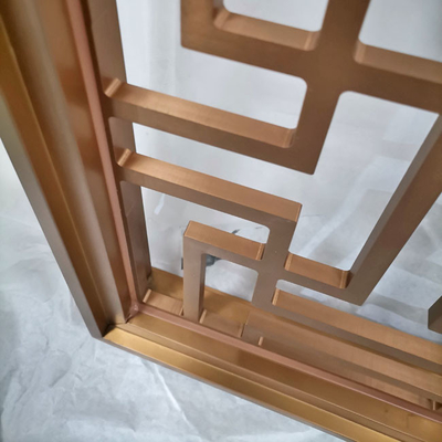el 1.2m Rose Gold Aluminium Room Partition Wearproof para la sala de estar