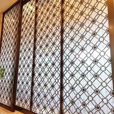 Buen precio 304 316 201 el oro moderno Rose Bronze Mirror Hairline Laser cortó el tabique de acero inoxidable de la división de la pantalla del metal del hueco en línea