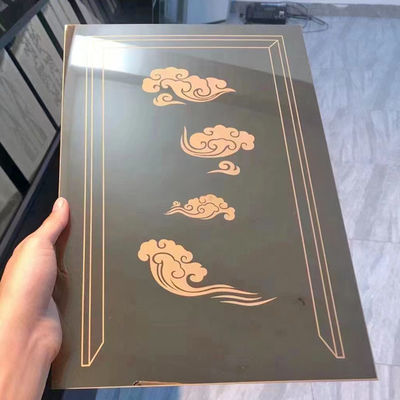 Buen precio Pequeño negro de encargo de la muestra que graba al agua fuerte la hoja de acero inoxidable en línea