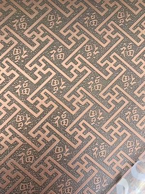 Buen precio El oro inoxidable del final del espejo de la hoja de acero 304 del elevador de la prenda impermeable grabó al agua fuerte en línea